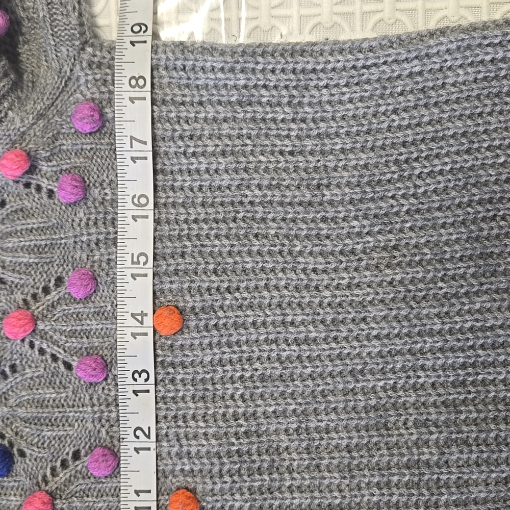 NWOT 27 Miles Malibu, Deanaa Popcorn Sweater, Size S, Heather Grey. - Picture 6 of 7